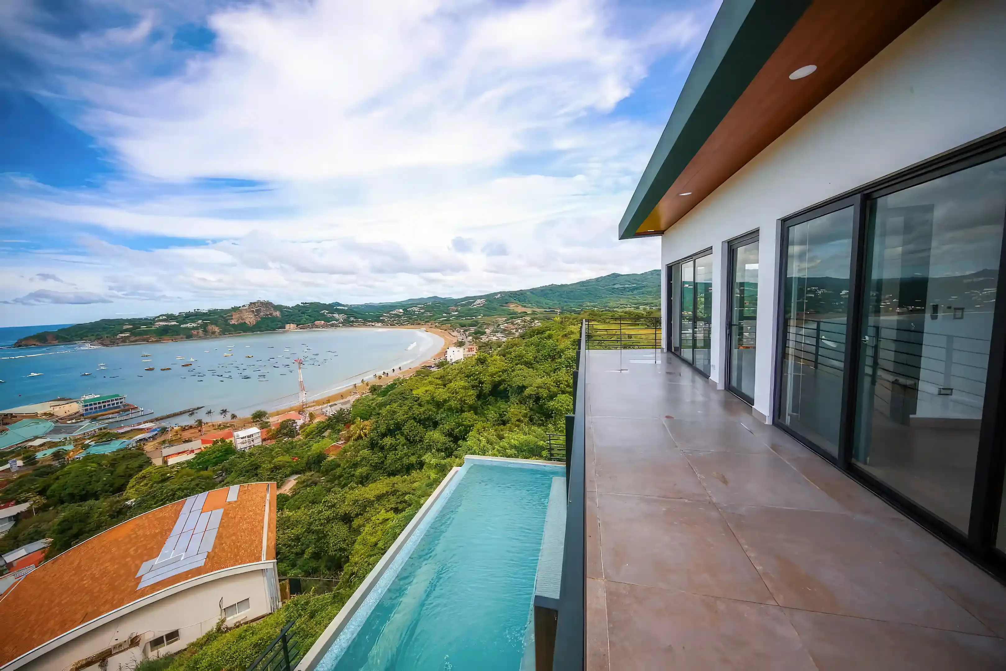 View from a completed home on the Nicaraguan Pacific coast, the destination behind every project inquiry sent to Nicaragua Construction